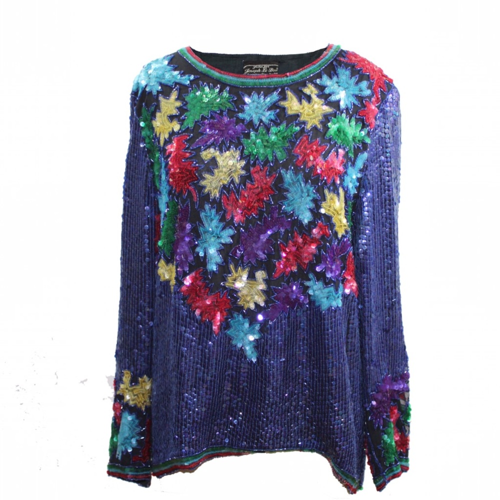 Vintage Floral Sequin Embroidered Top😝💯😍😍😍😍